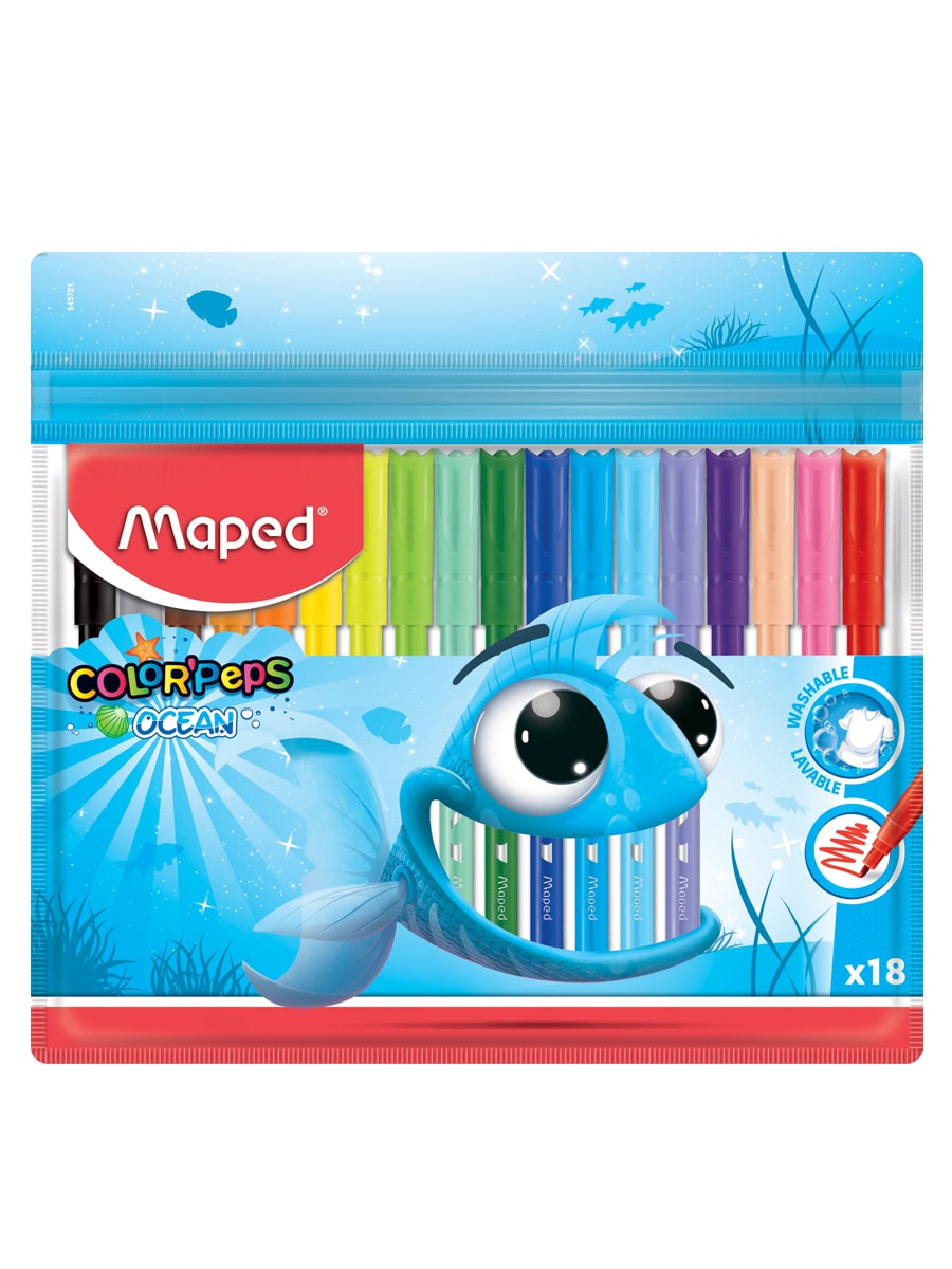 Фломастеры 18 цветов Maped Color Peps Ocean