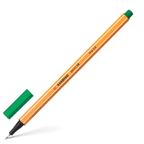 Ручка капиллярная зелёная Stabilo