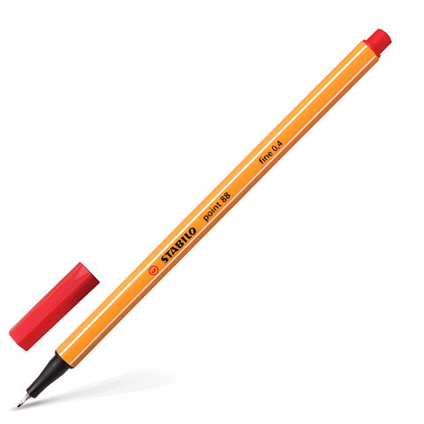 Ручка капиллярная красная Stabilo