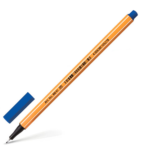 Ручка капиллярная синяя Stabilo