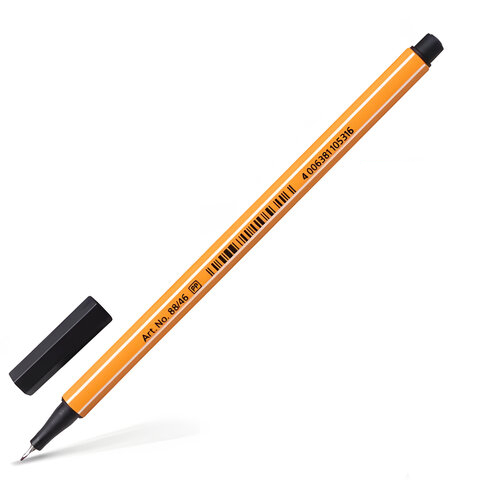 Ручка капиллярная чёрная Stabilo