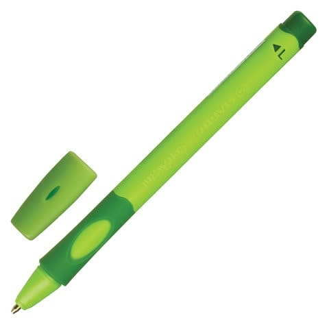 Ручка для левши синяя шариковая Stabilo