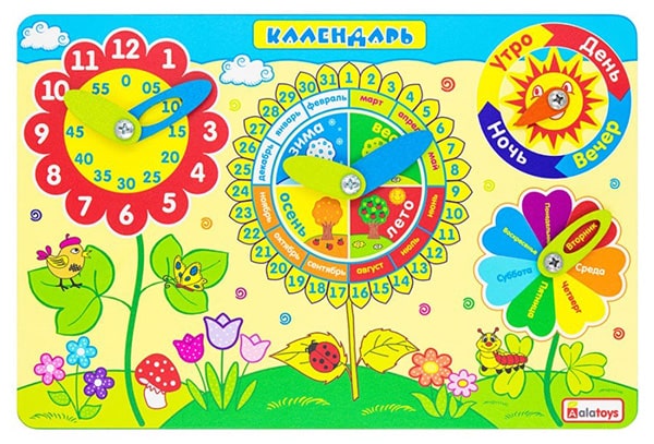 Бизиборд «Календарь с цветами»