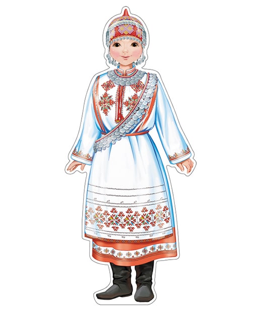 Девушка в чувашском костюме. Плакат вырубной