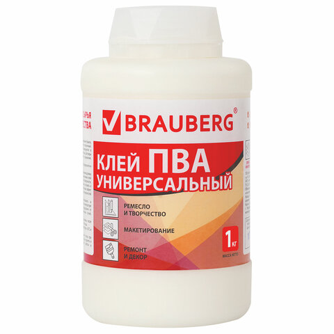 Клей ПВА универсальный 1 кг Brauberg