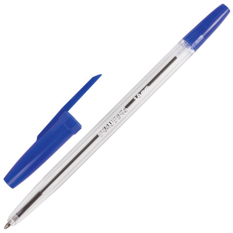 Ручка шариковая синяя 1 мм Brauberg "Line"