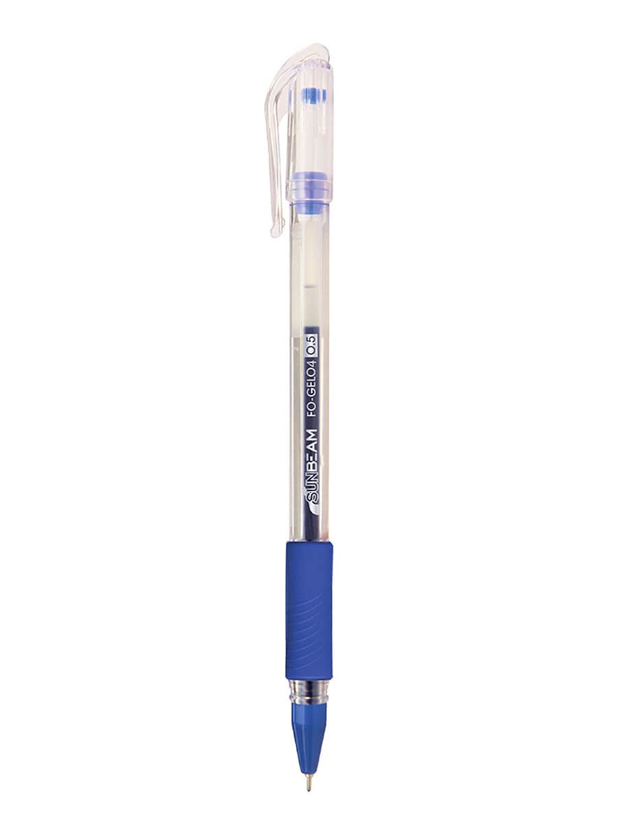 Ручка гелевая синяя Flexoffice Sunbeam