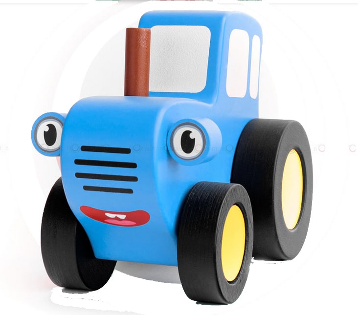 Синий трактор. Игрушка из дерева