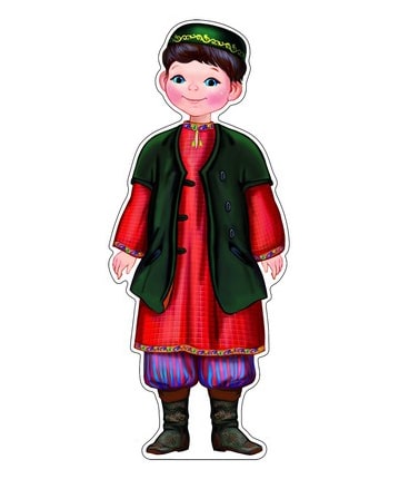 Мальчик в татарском костюме. Плакат вырубной
