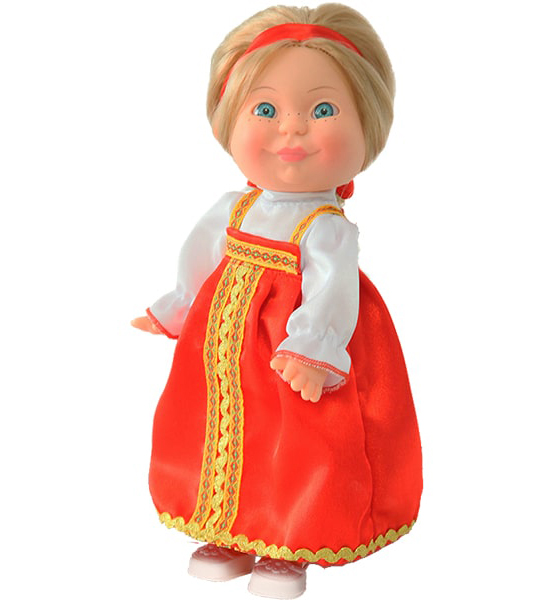 Кукла Веснушка девочка в русском костюме