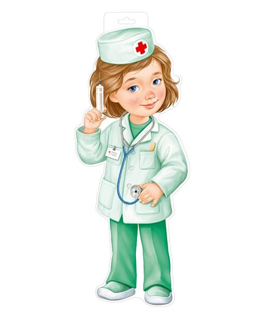 Девочка-врач. Плакат вырубной